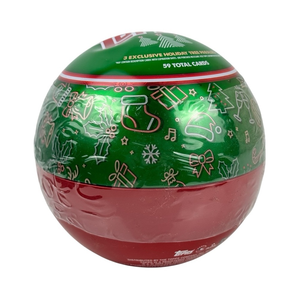 2024 Topps Holiday Tin Ornament MLB Baseball Collector Tin NEW & SEALED 5140 - Picture 4 of 9